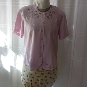 Short sleeve dressy blouse